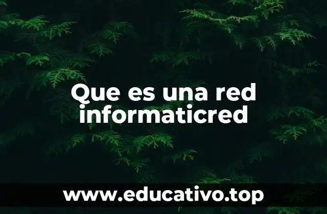 Que es una red informaticred