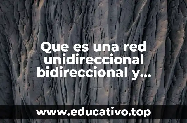 Que es una red unidireccional bidireccional y omnidireccional