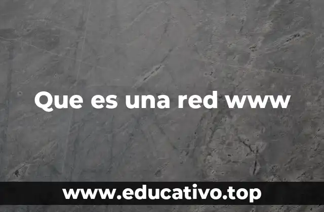 Que es una red www