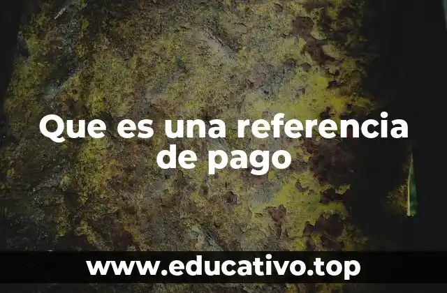 Que es una referencia de pago