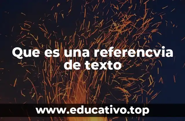 Que es una referencvia de texto