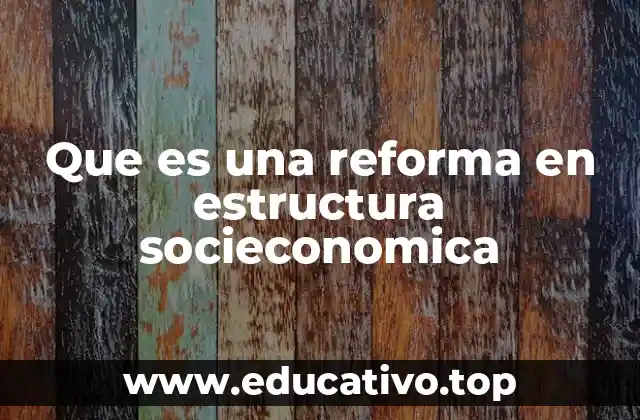 Que es una reforma en estructura socieconomica