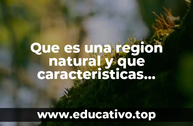 Que es una region natural y que caracteristicas comparten