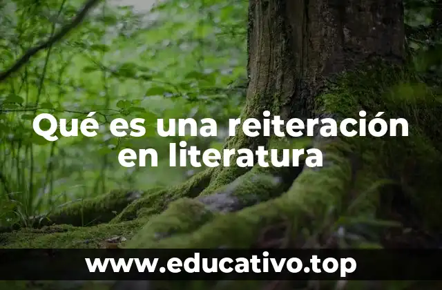 Qué es una reiteración en literatura