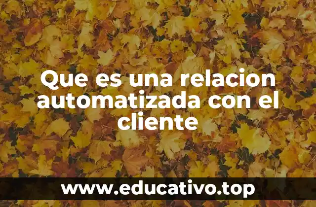 Que es una relacion automatizada con el cliente