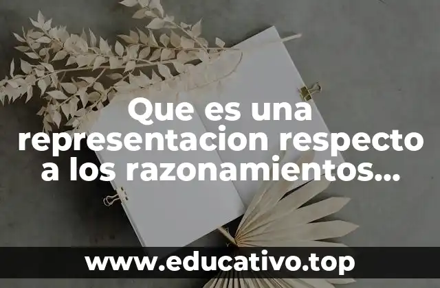 Que es una representacion respecto a los razonamientos logicos