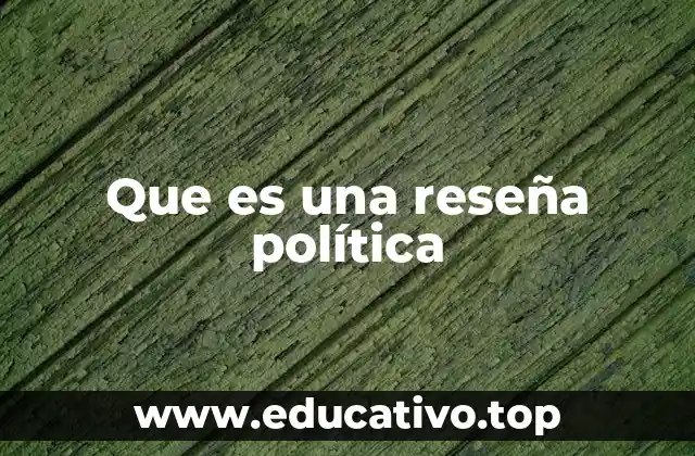 Que es una reseña política