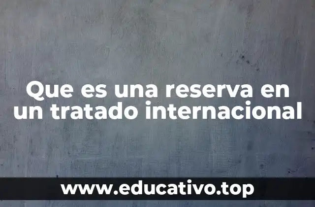 El papel de las reservas en la dinámica de los tratados internacionales