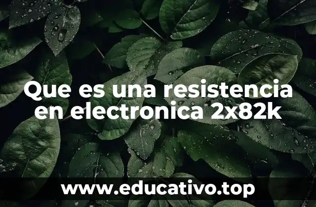 Que es una resistencia en electronica 2x82k