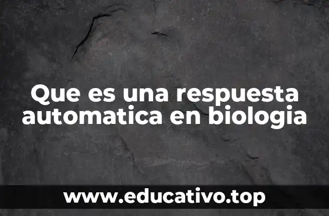 Que es una respuesta automatica en biologia