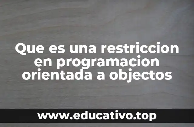 Que es una restriccion en programacion orientada a objectos