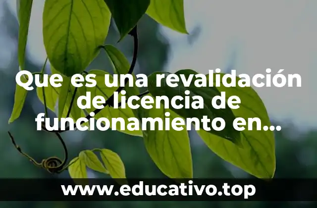 Que es una revalidación de licencia de funcionamiento en toluca