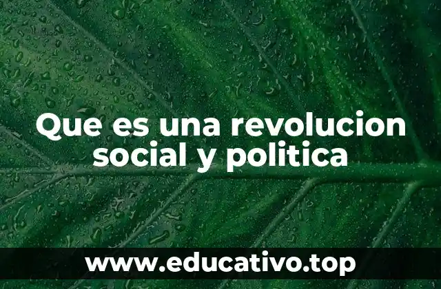 Que es una revolucion social y politica
