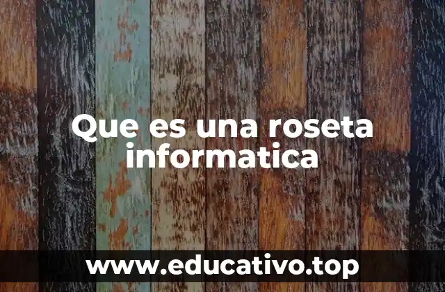 Que es una roseta informatica