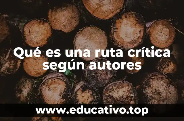 Qué es una ruta crítica según autores