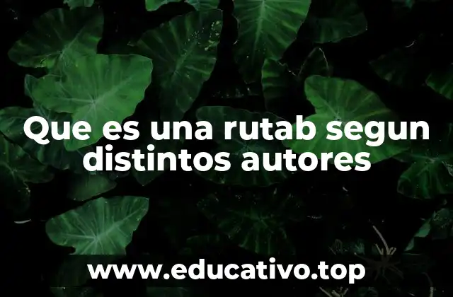 Que es una rutab segun distintos autores