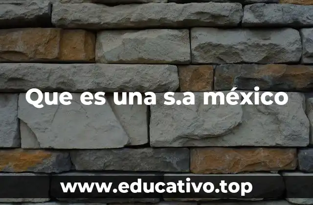 Que es una s.a méxico