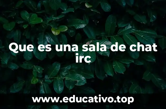 Que es una sala de chat irc