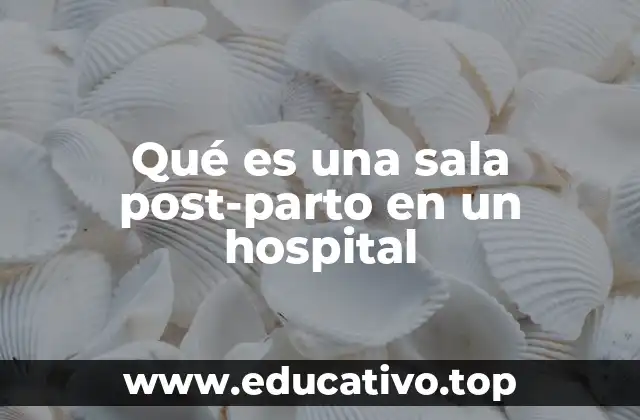 Qué es una sala post-parto en un hospital
