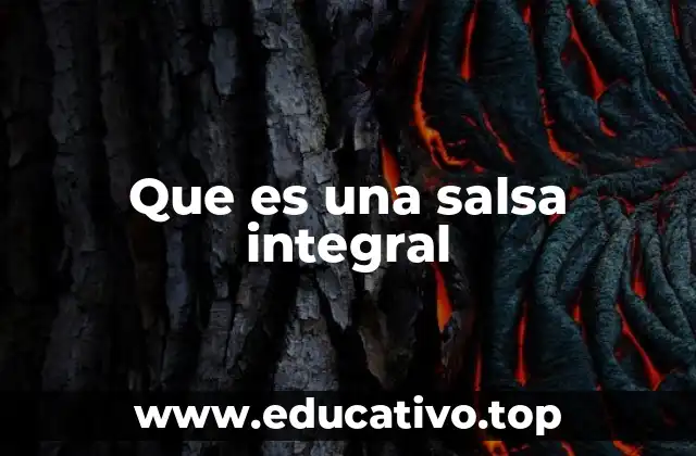 Que es una salsa integral