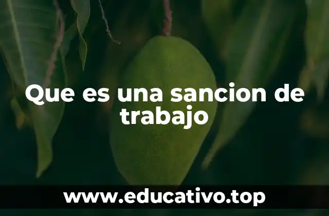 Que es una sancion de trabajo