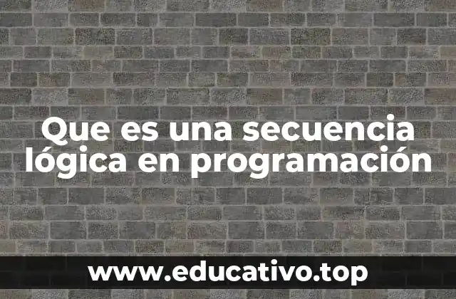 Que es una secuencia lógica en programación
