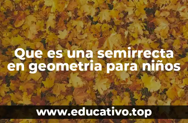 Que es una semirrecta en geometria para niños