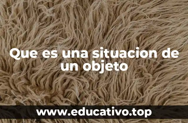 Que es una situacion de un objeto