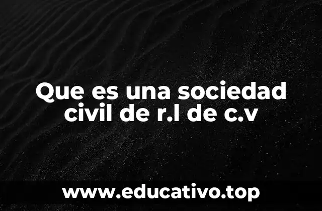 Que es una sociedad civil de r.l de c.v