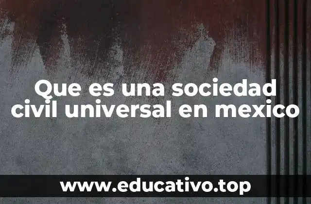 Que es una sociedad civil universal en mexico