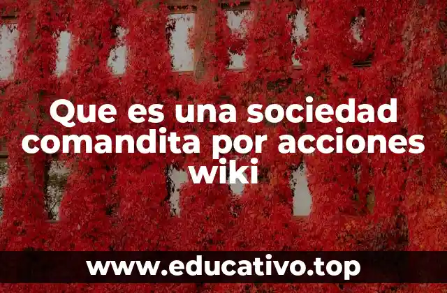 Que es una sociedad comandita por acciones wiki