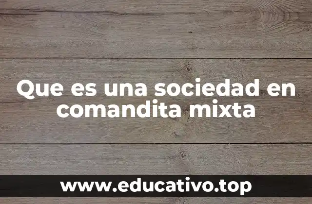 Características principales de las sociedades en comandita mixta