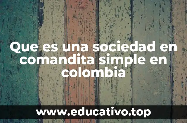Que es una sociedad en comandita simple en colombia