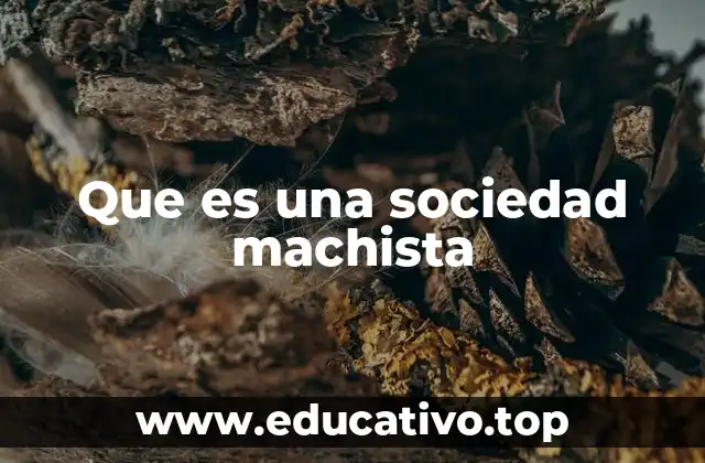 Que es una sociedad machista