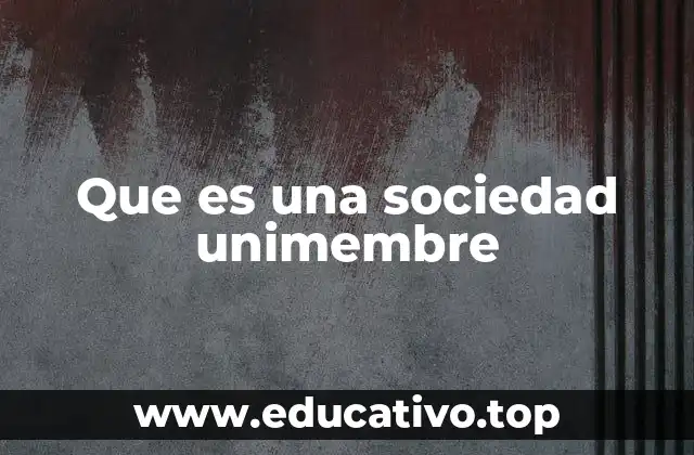 Ventajas y características de la sociedad unimembre
