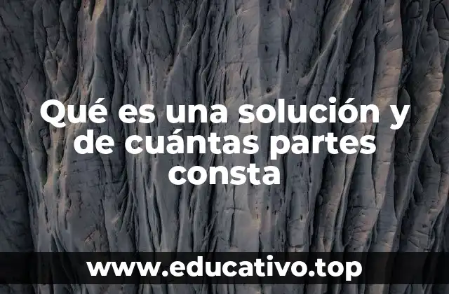 Qué es una solución y de cuántas partes consta