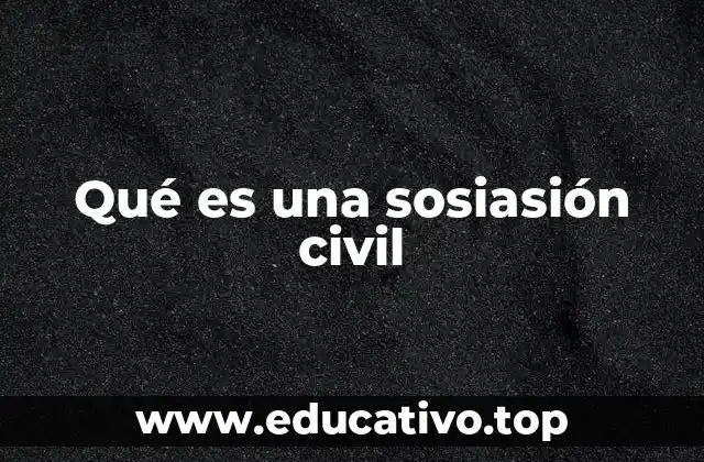 Qué es una sosiasión civil