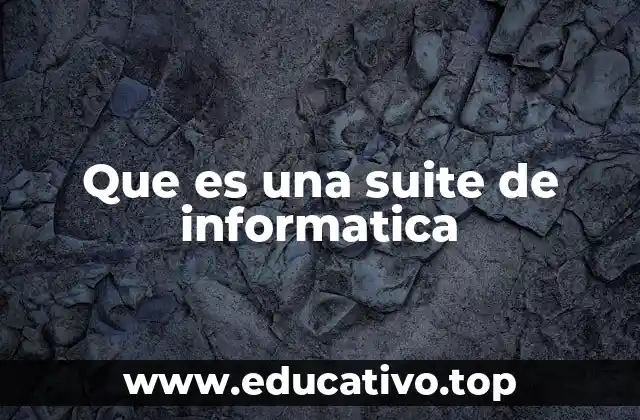 Que es una suite de informatica