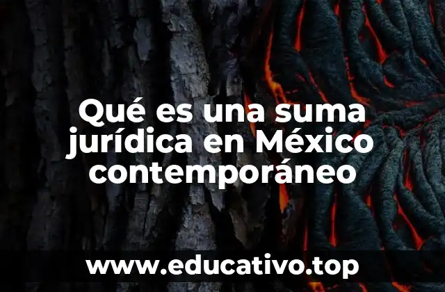 Qué es una suma jurídica en México contemporáneo