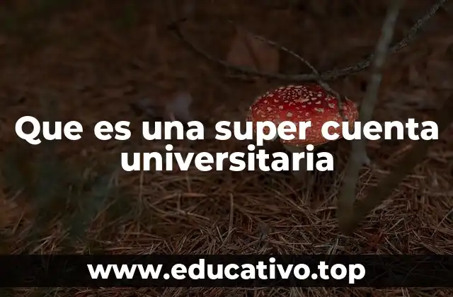 Que es una super cuenta universitaria