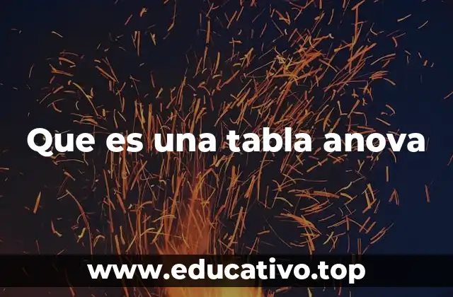 Que es una tabla anova