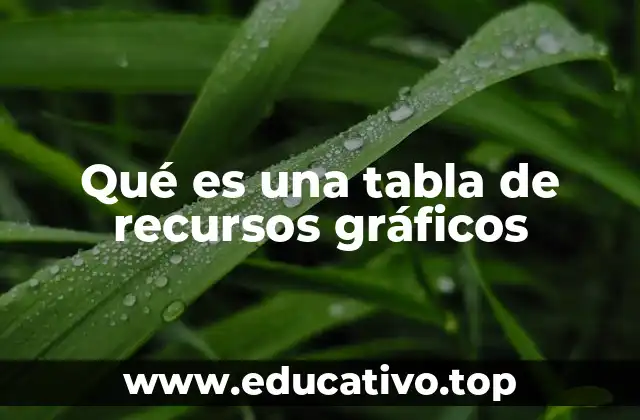 Qué es una tabla de recursos gráficos
