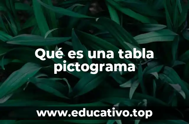 Qué es una tabla pictograma
