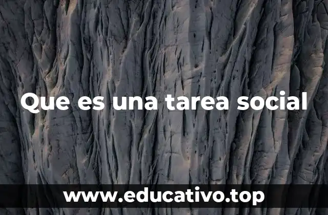 Que es una tarea social