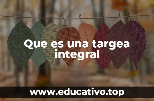 Que es una targea integral
