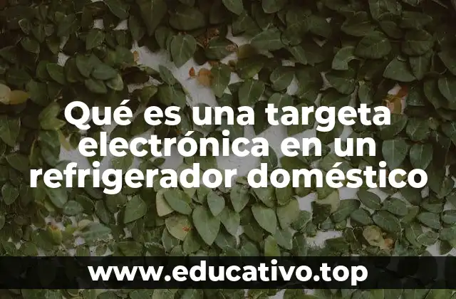 Qué es una targeta electrónica en un refrigerador doméstico