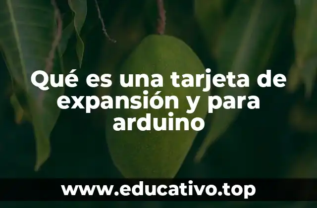 Qué es una tarjeta de expansión y para arduino
