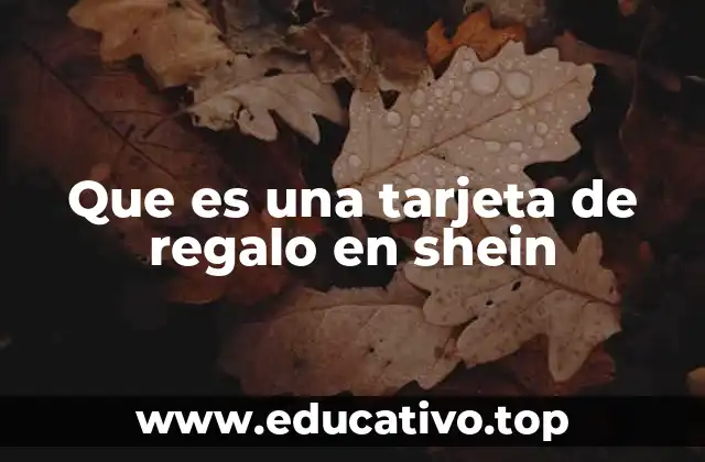 Que es una tarjeta de regalo en shein