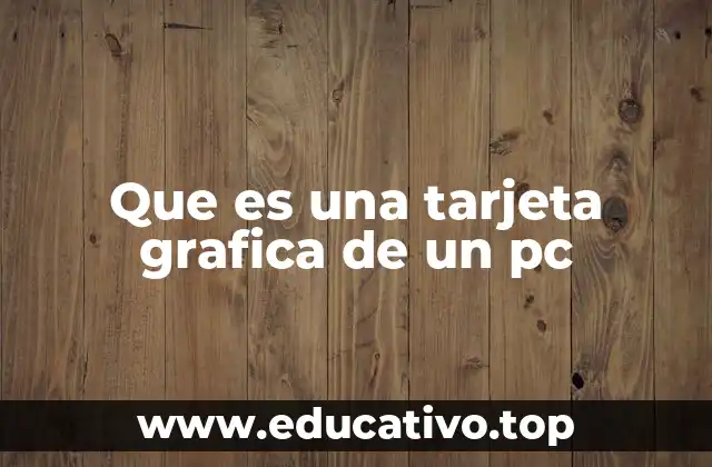 Que es una tarjeta grafica de un pc