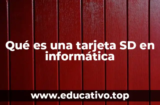 Qué es una tarjeta SD en informática